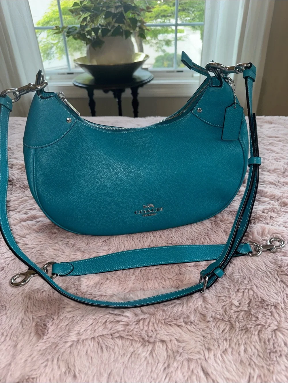 Coach Pebble Leather Mara Hobo with Silver Hardware - Picture 4 of 12